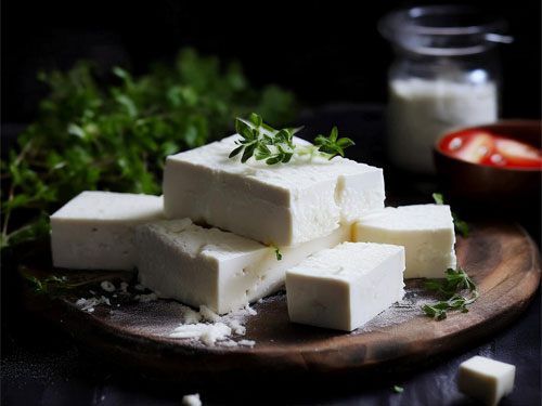 image of feta cheese.